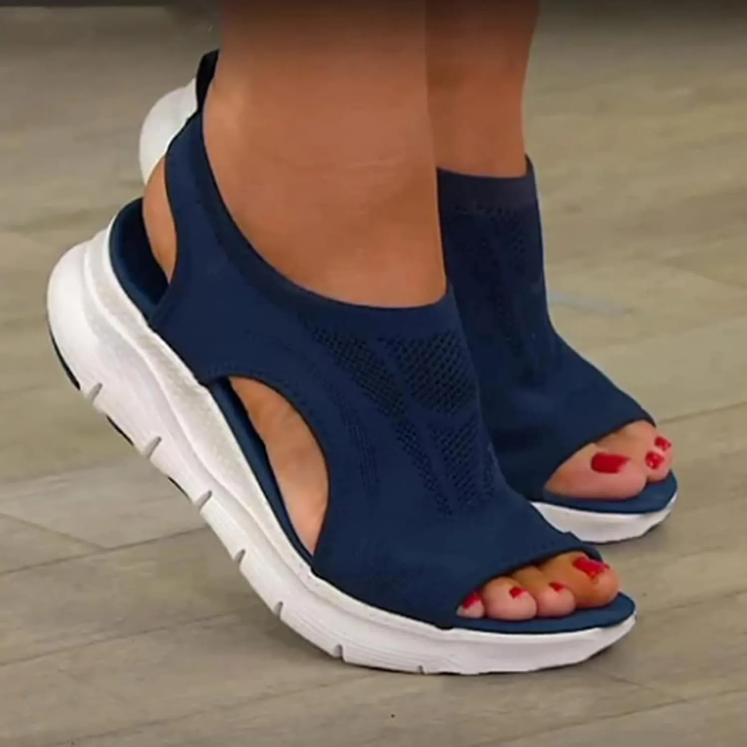 Giltpeak Libiyi Women's Orthotic Sport Sandals, Summer Washable Slingback Orthopedic Sport Washable Knit Open Toe Beach Shoe
