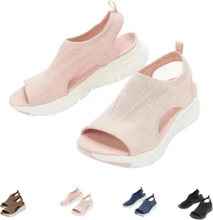 Giltpeak Libiyi Women's Orthotic Sport Sandals, Summer Washable Slingback Orthopedic Sport Washable Knit Open Toe Beach Shoe