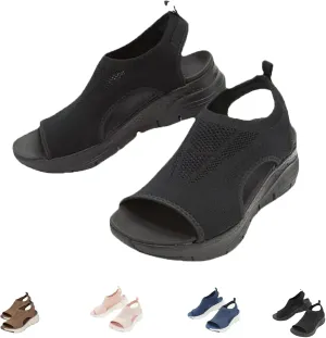 Giltpeak Libiyi Women's Orthotic Sport Sandals, Summer Washable Slingback Orthopedic Sport Washable Knit Open Toe Beach Shoe