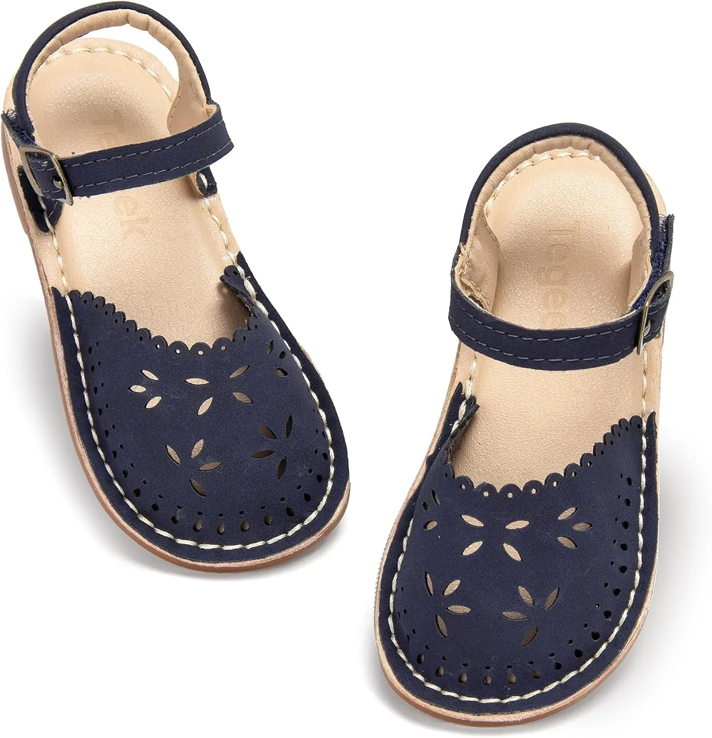 Girls Sandals 3-12 Years | Dressy & Play Shoes | Leather-Like for Outdoor School
