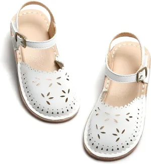 Girls Sandals 3-12 Years | Dressy & Play Shoes | Leather-Like for Outdoor School