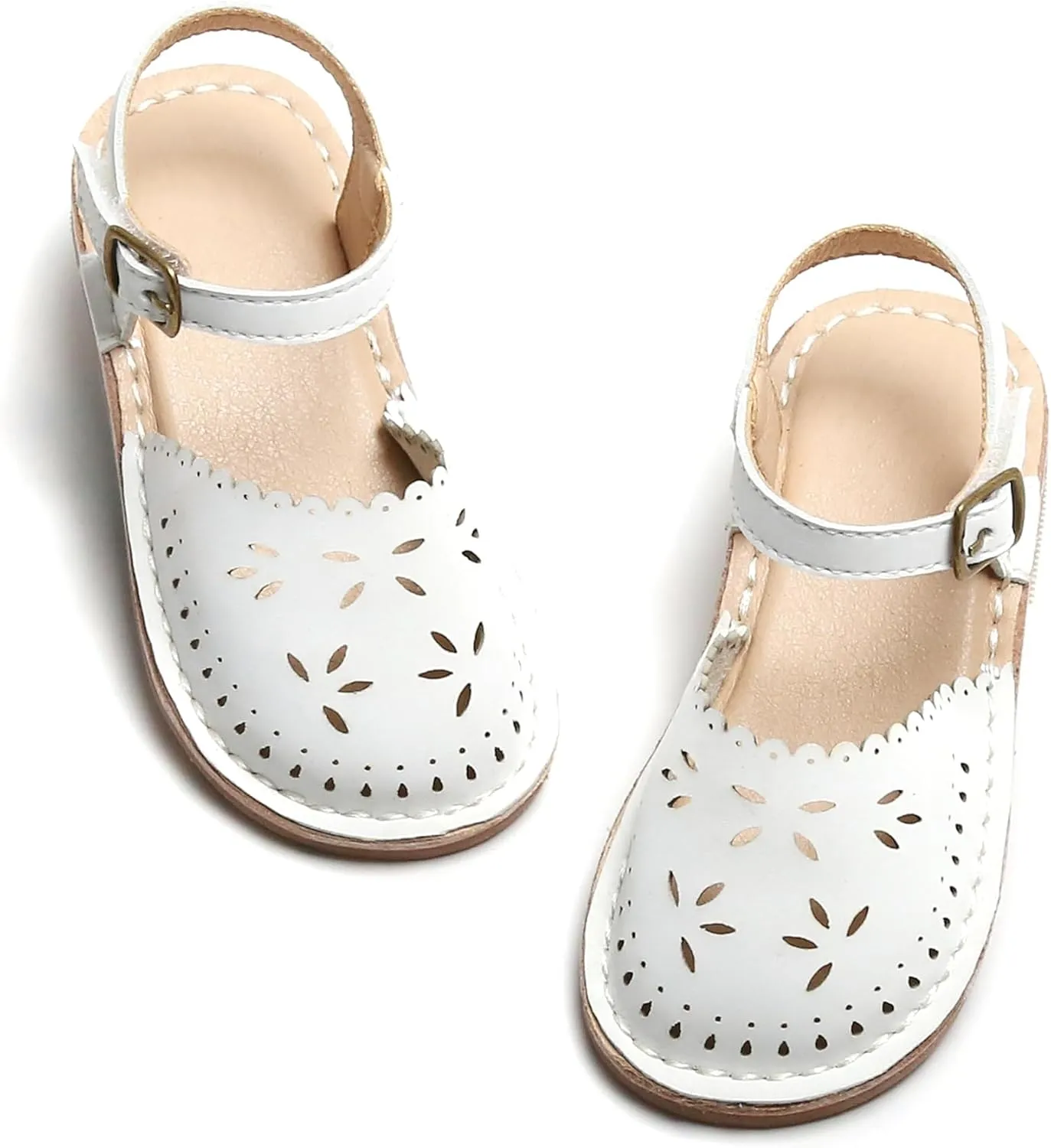 Girls Sandals 3-12 Years | Dressy & Play Shoes | Leather-Like for Outdoor School