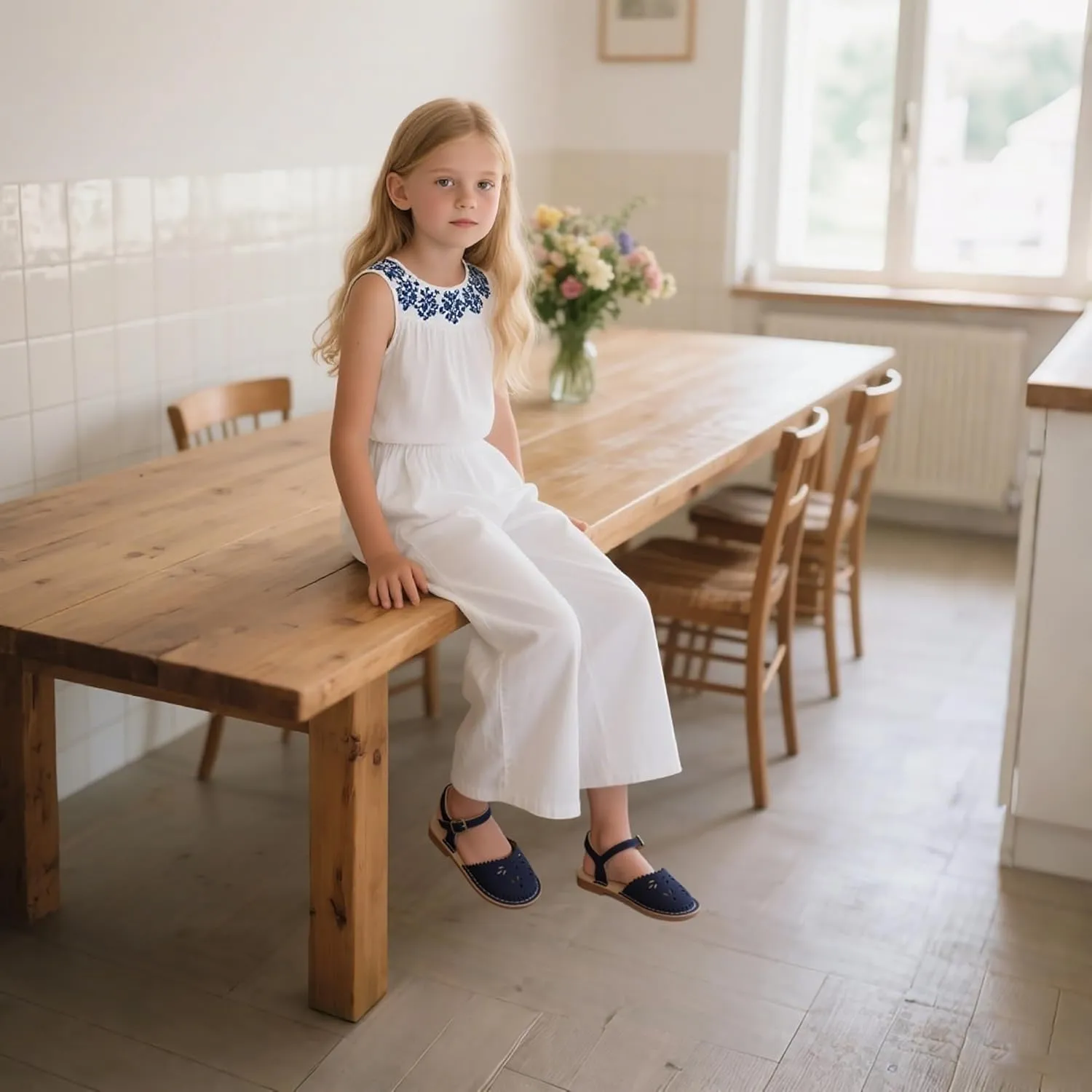 Girls Sandals 3-12 Years | Dressy & Play Shoes | Leather-Like for Outdoor School