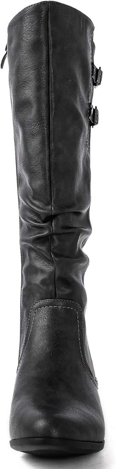 GLOBALWIN Women's Knee-High Boots Tall Fashion Dress Boots