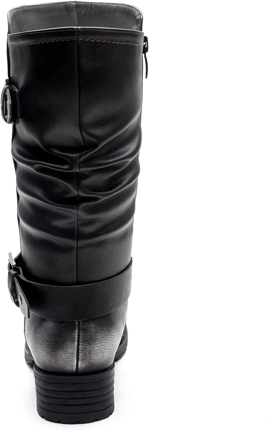 GLOBALWIN Women's Mid Calf Comfortable Fashion Dress Boots For Women Low Heel With Zipper