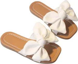 GORGLITTER Girl's Bow Sandals Open Toe Summer Dress Flat Sandals