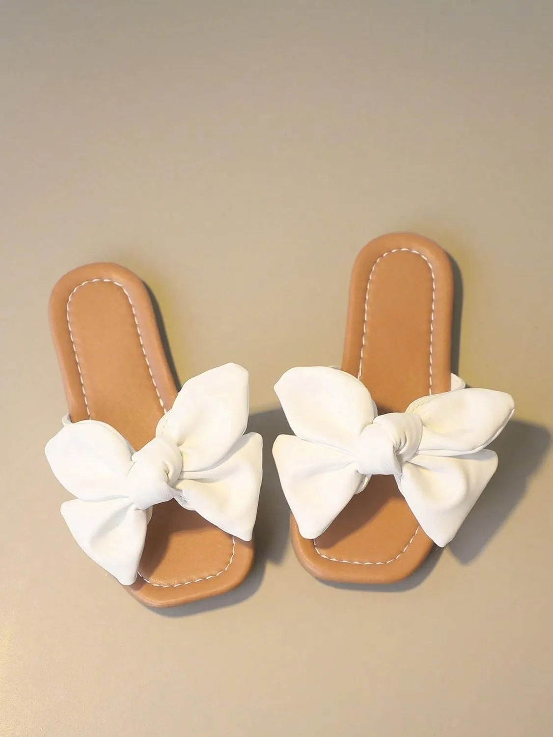 GORGLITTER Girl's Bow Sandals Open Toe Summer Dress Flat Sandals