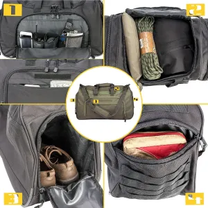 Greencity Gym Bag Travel Duffel Bag Sports Tote Tactical Army Weekender Work Out Bags for Women & Men Lightweight Waterproof Shoe Pocket,Green