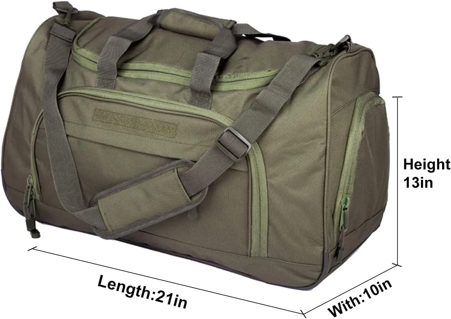 Greencity Gym Bag Travel Duffel Bag Sports Tote Tactical Army Weekender Work Out Bags for Women & Men Lightweight Waterproof Shoe Pocket,Green