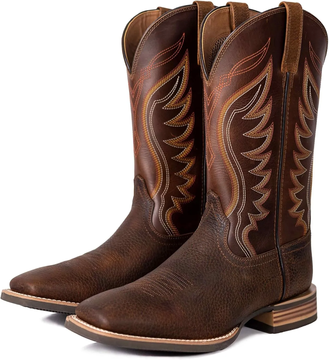 Hand Painted Western Cowboy Boots, Full Grain Cowhide Upper & Shaft, 4-Layer Composite Sole(PLT103601)