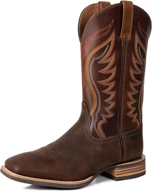 Hand Painted Western Cowboy Boots, Full Grain Cowhide Upper & Shaft, 4-Layer Composite Sole(PLT103601)