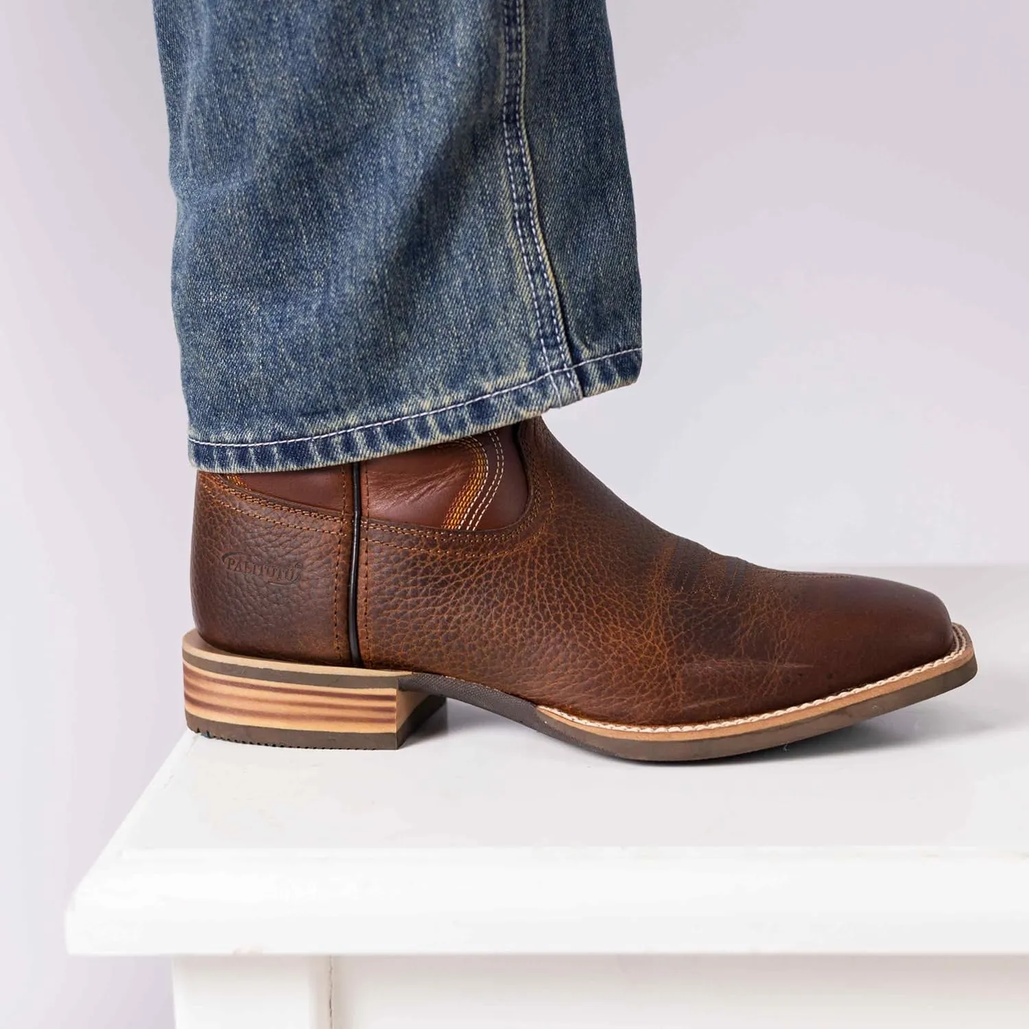 Hand Painted Western Cowboy Boots, Full Grain Cowhide Upper & Shaft, 4-Layer Composite Sole(PLT103601)