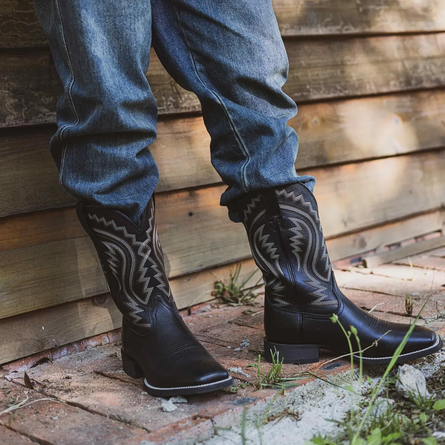 Hand Painted Western Cowboy Boots, Full Grain Cowhide Upper & Shaft, 4-Layer Composite Sole(PLT103613)