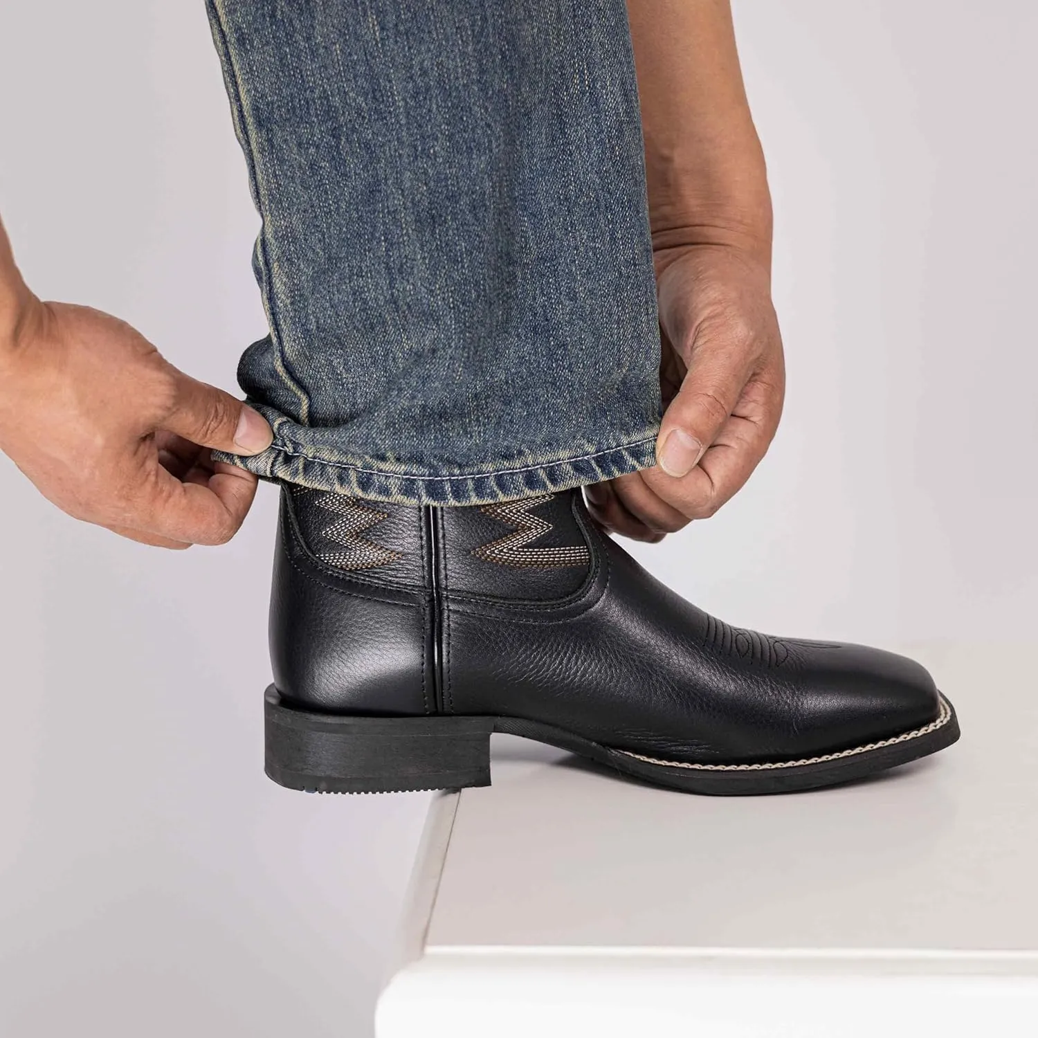 Hand Painted Western Cowboy Boots, Full Grain Cowhide Upper & Shaft, 4-Layer Composite Sole(PLT103613)