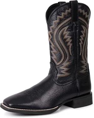 Hand Painted Western Cowboy Boots, Full Grain Cowhide Upper & Shaft, 4-Layer Composite Sole(PLT103613)