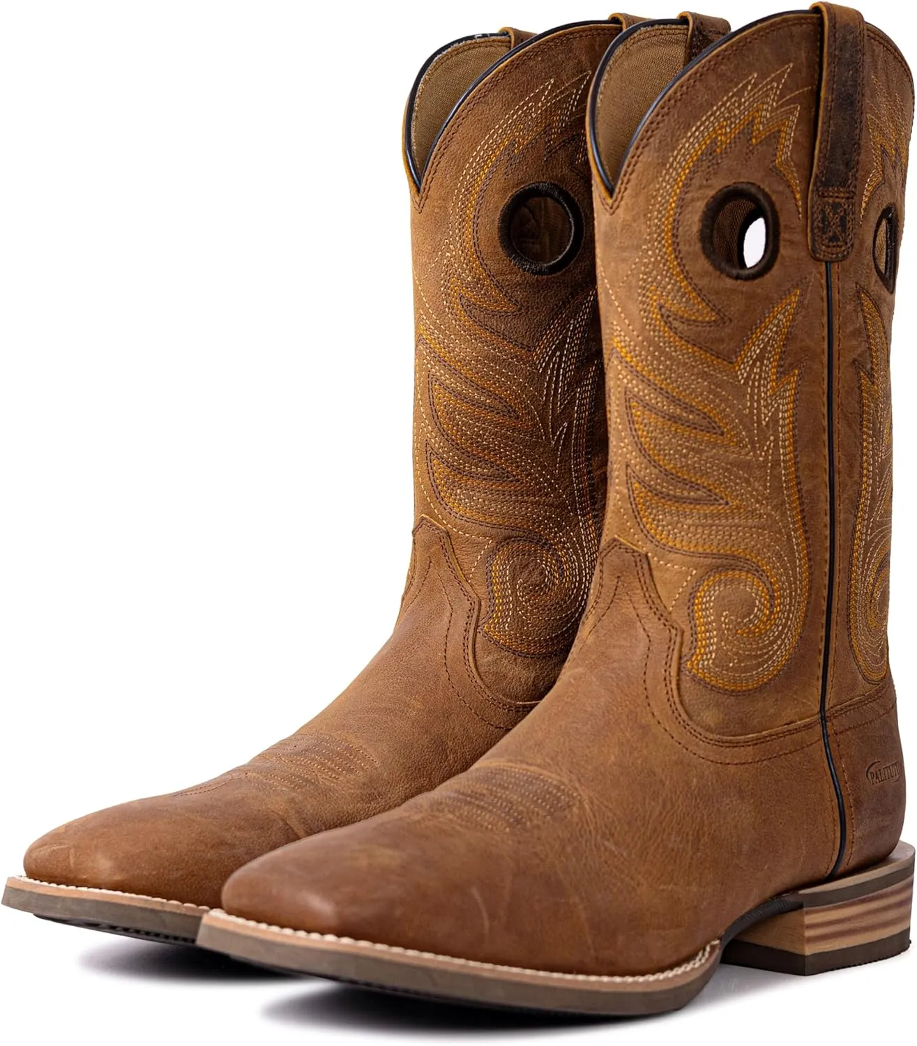 Hand Painted Western Cowboy Boots, Full Grain Cowhide Upper & Shaft, 4-Layer Composite Sole(PLT103614)