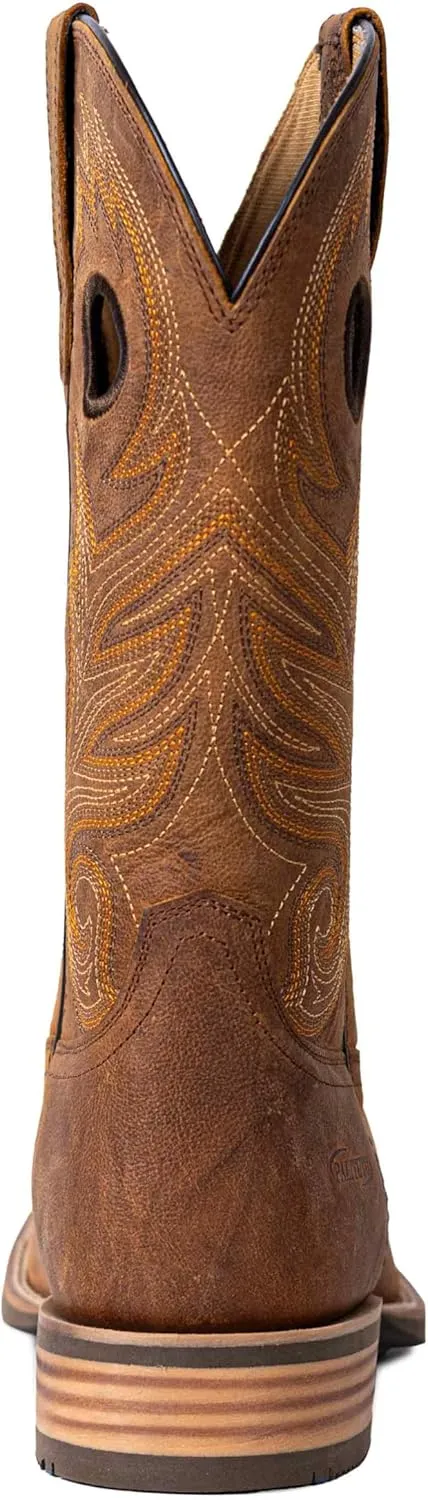 Hand Painted Western Cowboy Boots, Full Grain Cowhide Upper & Shaft, 4-Layer Composite Sole(PLT103614)