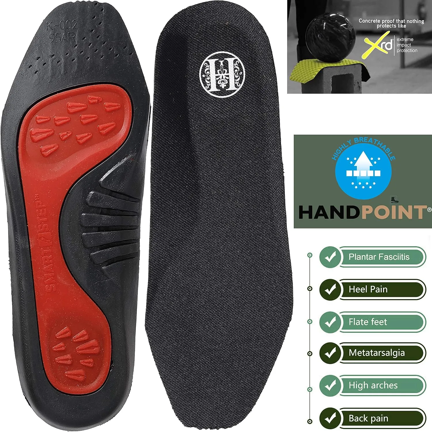 HANDPOINT Work Boots for Men - 6 Inch Soft Toe Boot, Non-Slip Anti-Fatigue Wedge Sole Shoes, Water Resistant EH Safety Boots