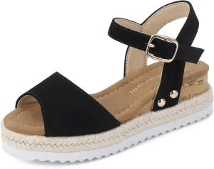 Hehainom Girls Wedge Sandals Platform Shoes Little Big Kid Summer Girls Heels Dress Shoes