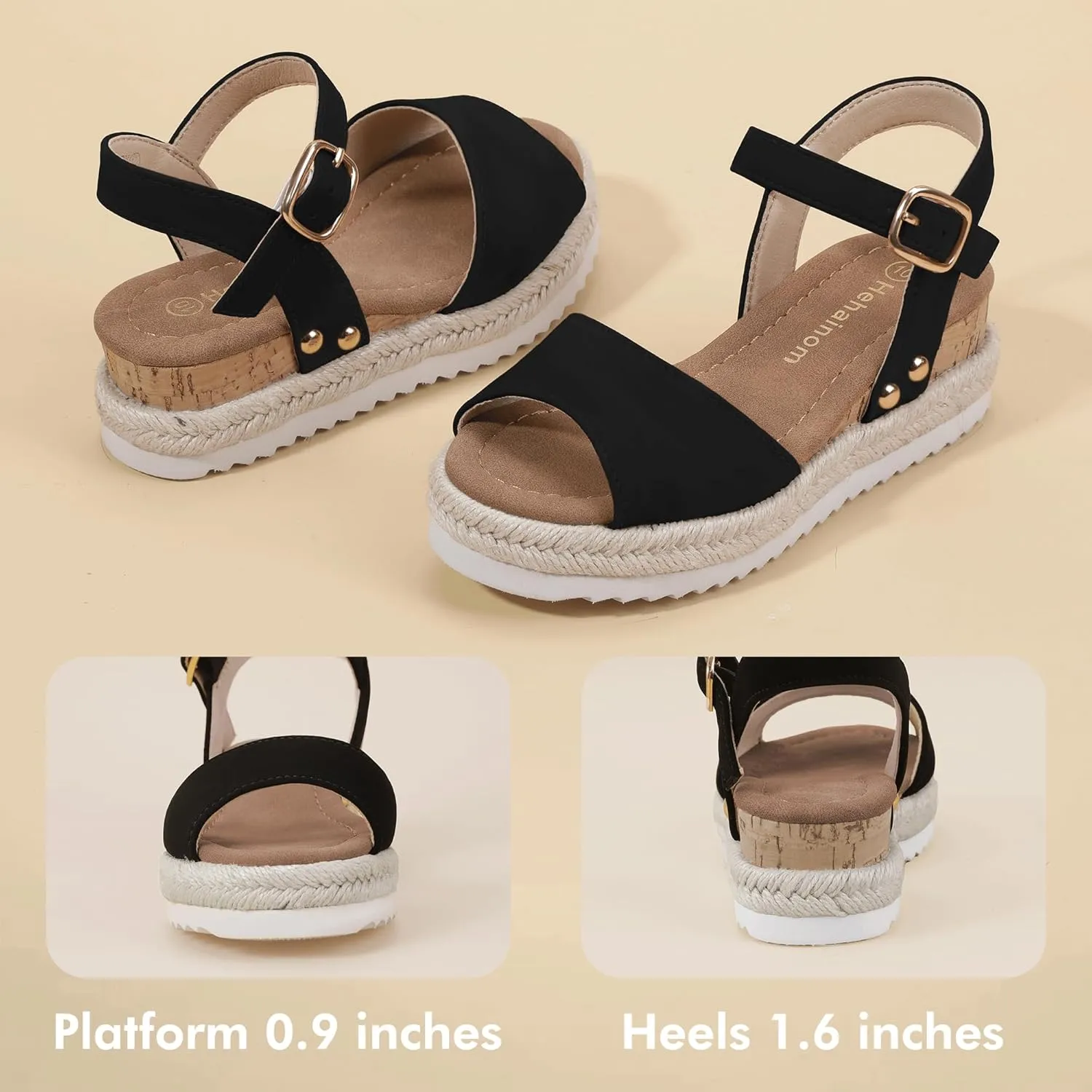 Hehainom Girls Wedge Sandals Platform Shoes Little Big Kid Summer Girls Heels Dress Shoes