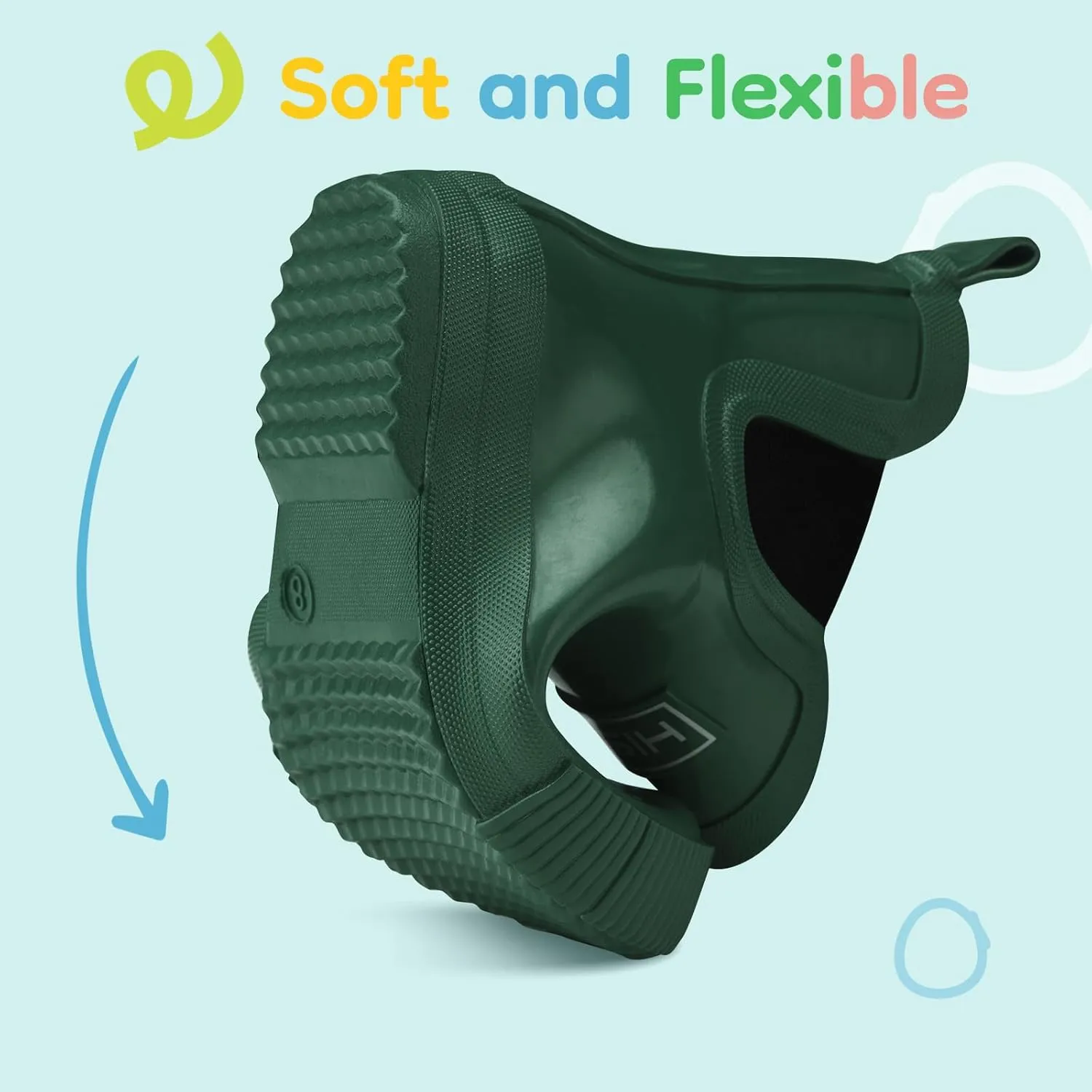 HISEA Kids Ankle Rain Boots Waterproof Deck Rubber Shoes for Boys Girls (Toddler/Little Kid/Big Kid)