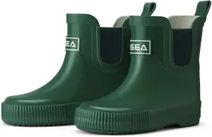 HISEA Kids Ankle Rain Boots Waterproof Deck Rubber Shoes for Boys Girls (Toddler/Little Kid/Big Kid)