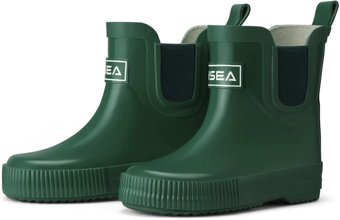 HISEA Kids Ankle Rain Boots Waterproof Deck Rubber Shoes for Boys Girls (Toddler/Little Kid/Big Kid)