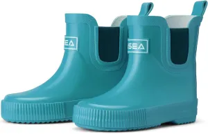 HISEA Kids Ankle Rain Boots Waterproof Deck Rubber Shoes for Boys Girls (Toddler/Little Kid/Big Kid)