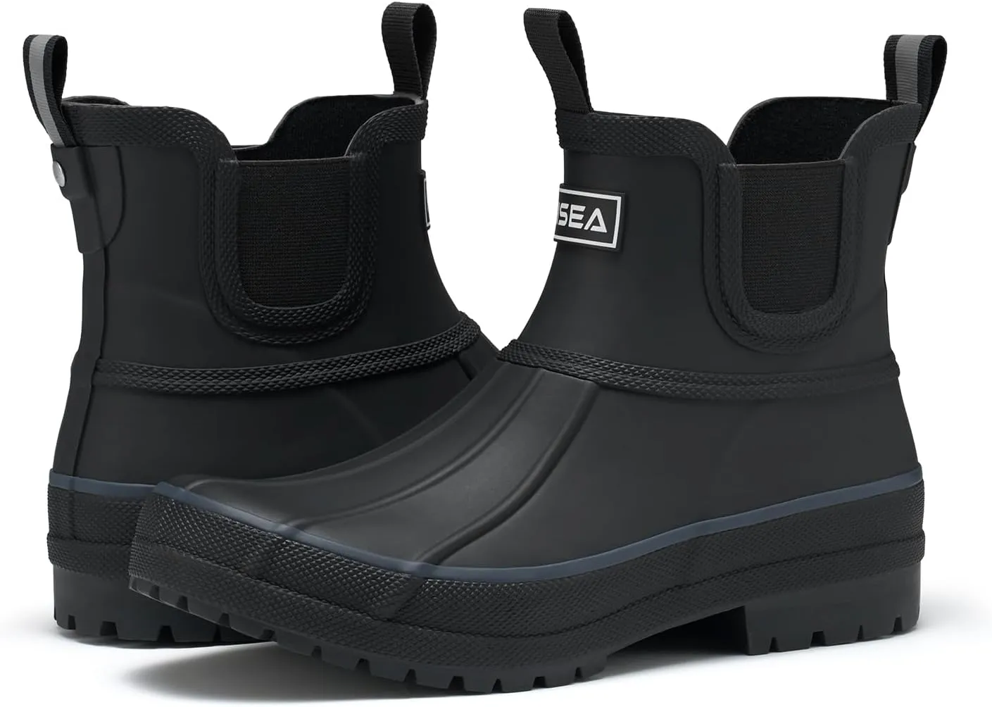 HISEA Women's Duck Chelsea Rain Boots Waterproof Short Garden Boot Outdoor Mud Boots
