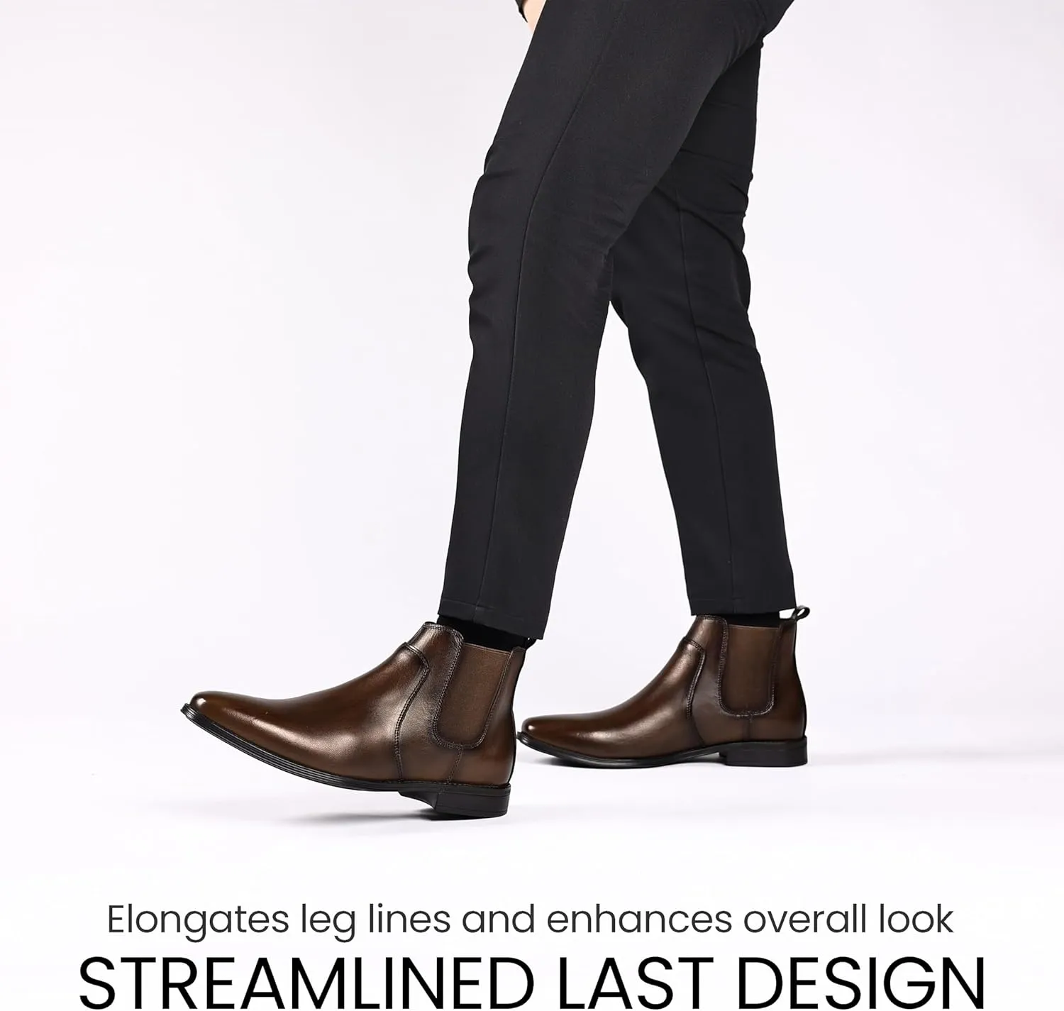 Holy dove Chelsea Boots Men – Genuine Leather,Chelsea Boots for Men with Side Zipper, Casual Slip-On Ankle Boots, Chukka & Oxford Style Dress Boots