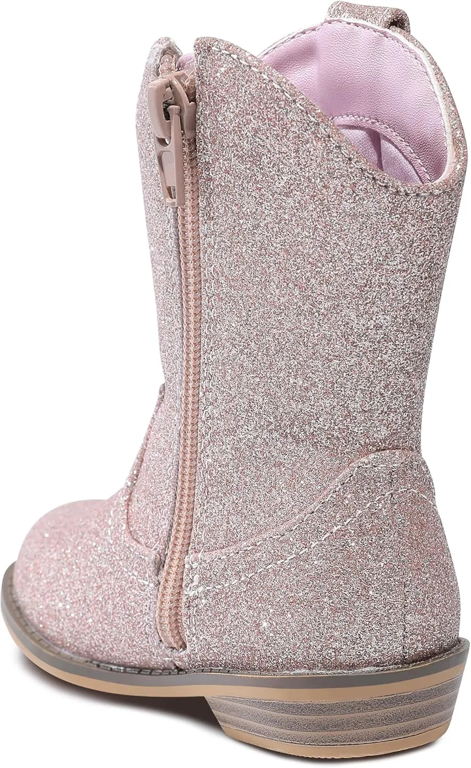 HOMEHOT Boys Girls Western Cowgirl Cowboy Boots Mid Calf Riding Shoes (toddler,little kids)