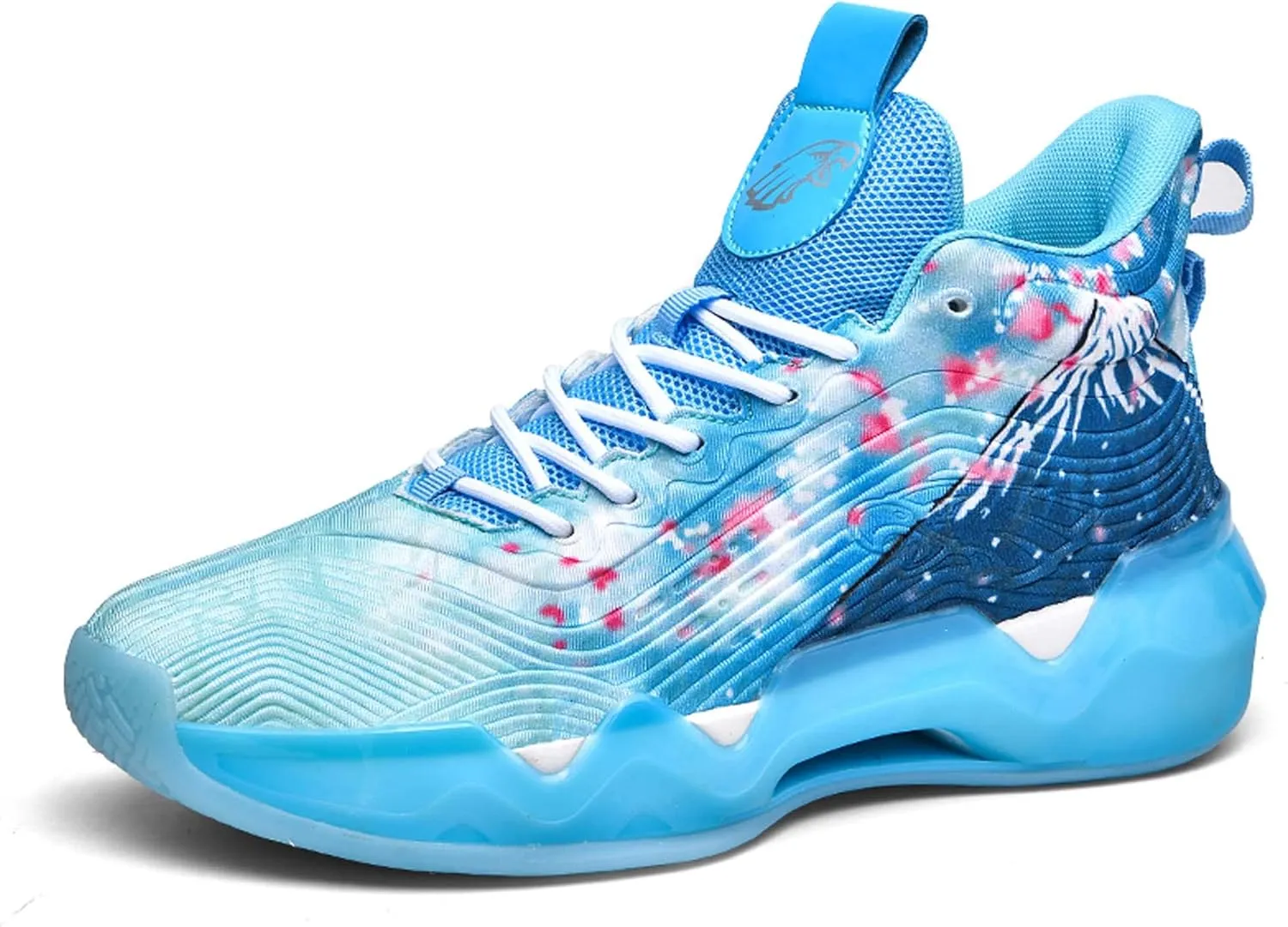 Hopelong High Upper Mens Basketball Shoes Breathable Non Slip Outdoor Sneakers Cushioning Workout Shoes High Collar Basketball Shoes for Boys Coolest Basketball Shoe with Buttons (Size 5-11)