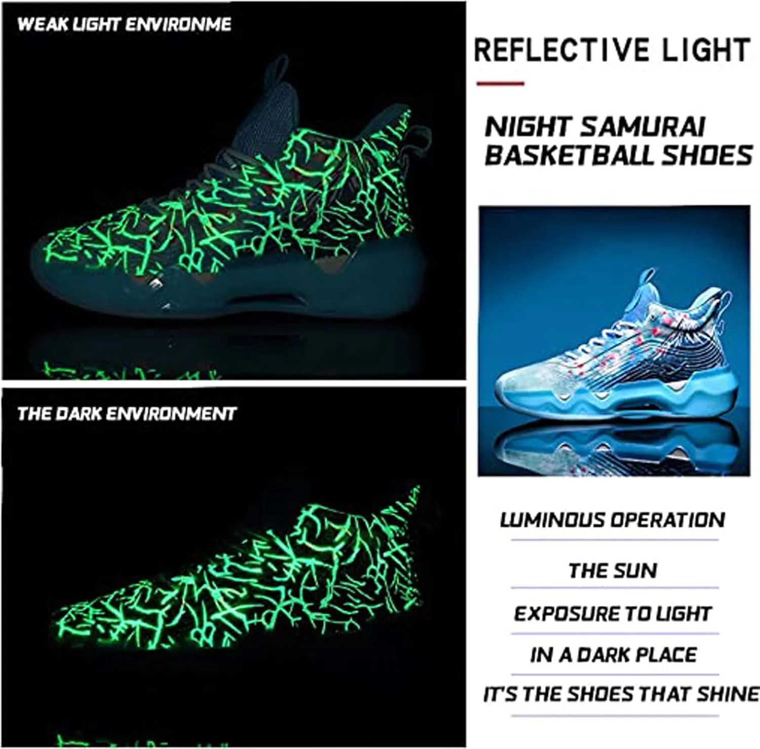 Hopelong High Upper Mens Basketball Shoes Breathable Non Slip Outdoor Sneakers Cushioning Workout Shoes High Collar Basketball Shoes for Boys Coolest Basketball Shoe with Buttons (Size 5-11)