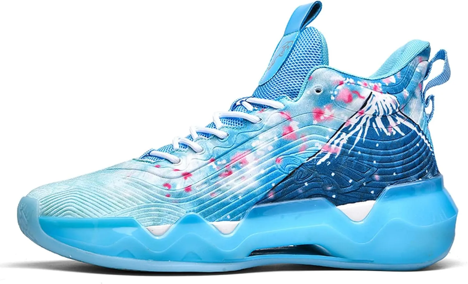 Hopelong High Upper Mens Basketball Shoes Breathable Non Slip Outdoor Sneakers Cushioning Workout Shoes High Collar Basketball Shoes for Boys Coolest Basketball Shoe with Buttons (Size 5-11)