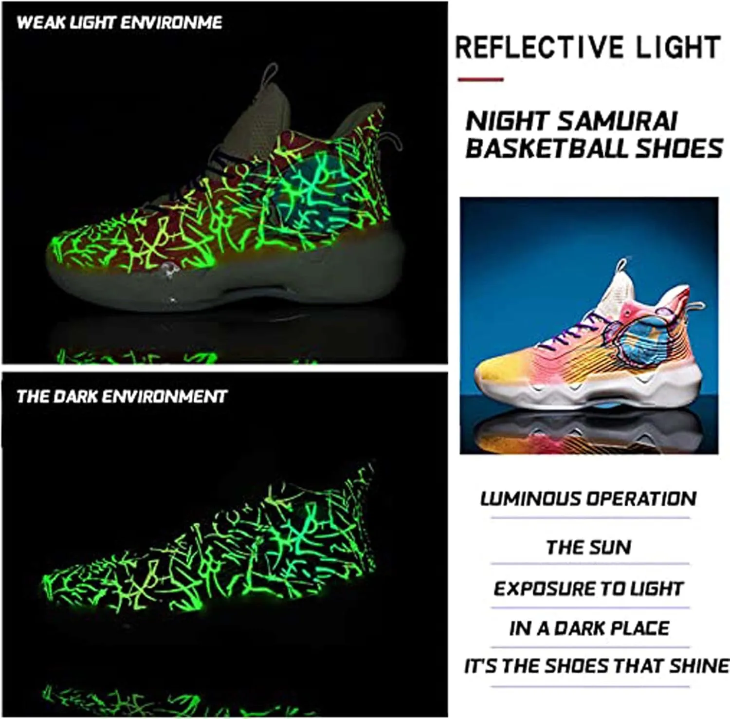 Hopelong High Upper Mens Basketball Shoes Breathable Non Slip Outdoor Sneakers Cushioning Workout Shoes High Collar Basketball Shoes for Boys Coolest Basketball Shoe with Buttons (Size 5-11)