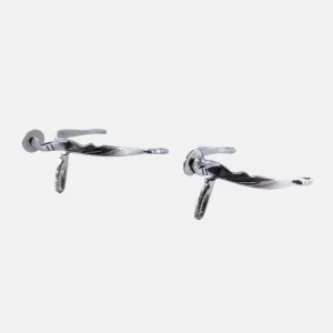 Horse Spurs, Stainless Steel Spurs for Boots, Western Horse Spur Plain Wheel Rowel Gear for Training EquestrianCompetition