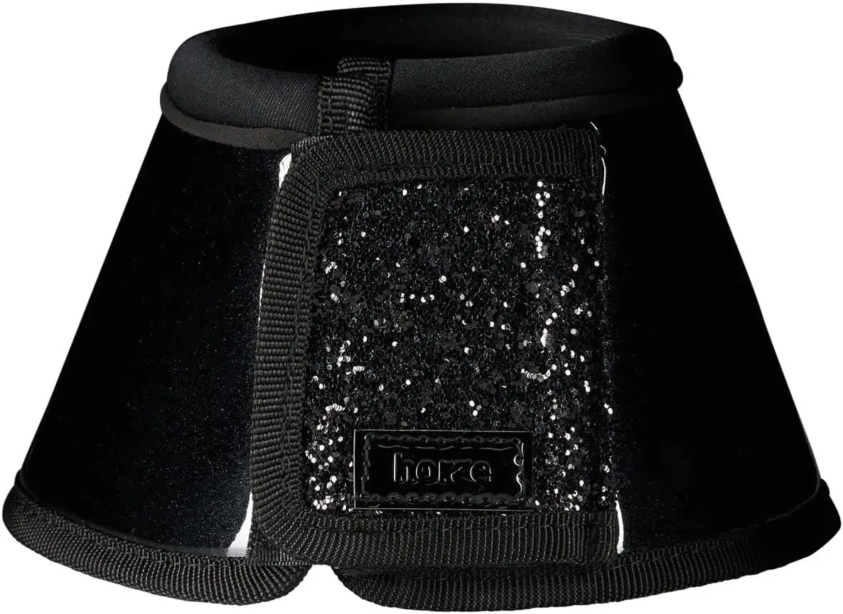 HORZE Bell Boots with Glitter - Black - L