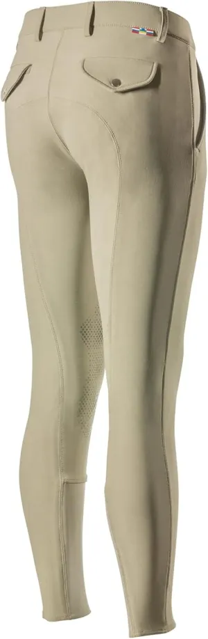 HORZE Grand Prix Men's Silicone Knee Patch Breeches | Classic Style Horse Riding Pants