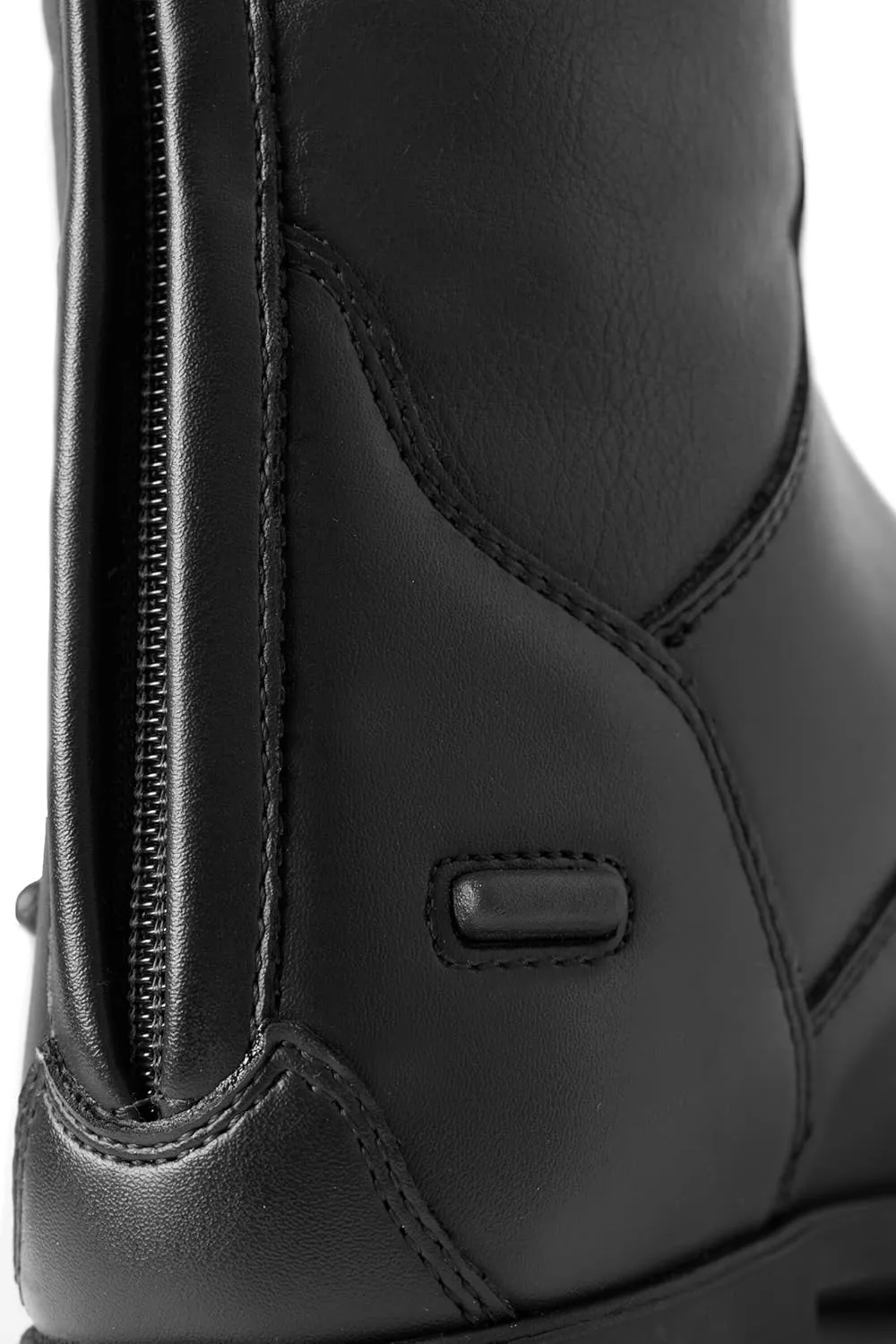 HORZE Rover Kids' Tall Field Boots, Starter Horse Riding Boots with Stretchy Easy-Fit Synthetic Leather and Rear Zipper | Size Chart in Images