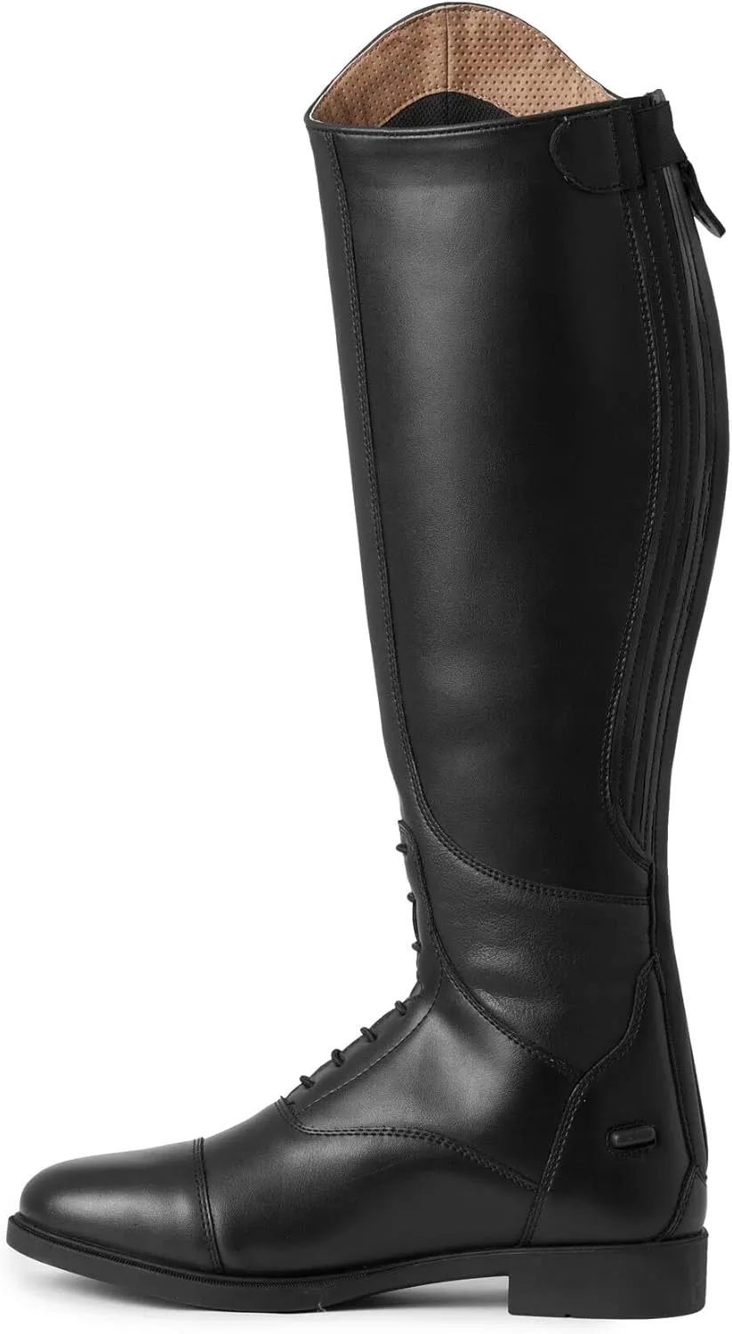 HORZE Rover Kids' Tall Field Boots, Starter Horse Riding Boots with Stretchy Easy-Fit Synthetic Leather and Rear Zipper | Size Chart in Images