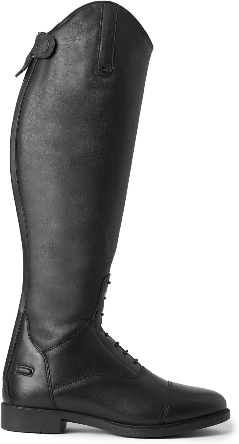 HORZE Rover Kids' Tall Field Boots, Starter Horse Riding Boots with Stretchy Easy-Fit Synthetic Leather and Rear Zipper | Size Chart in Images