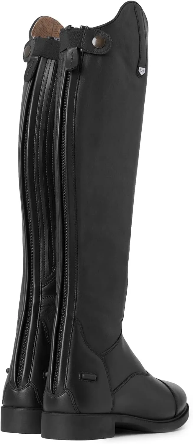 HORZE Rover Kids' Tall Field Boots, Starter Horse Riding Boots with Stretchy Easy-Fit Synthetic Leather and Rear Zipper | Size Chart in Images