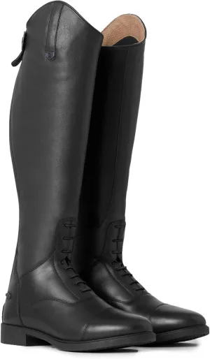 HORZE Rover Kids' Tall Field Boots, Starter Horse Riding Boots with Stretchy Easy-Fit Synthetic Leather and Rear Zipper | Size Chart in Images