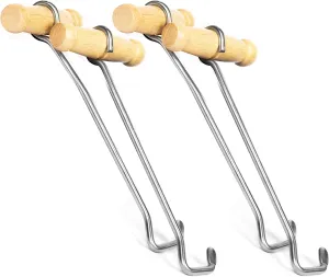 HOUNDSBAY Cowboy Boot Hooks for Men and Women - Boot Puller for Cowboy Boots with Long Handles