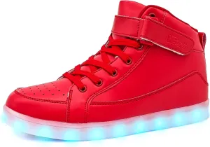 IGxx LED Light Up High Top Sneakers - USB Rechargeable, Glowing, Flashing Shoes for Men, Women & Kids
