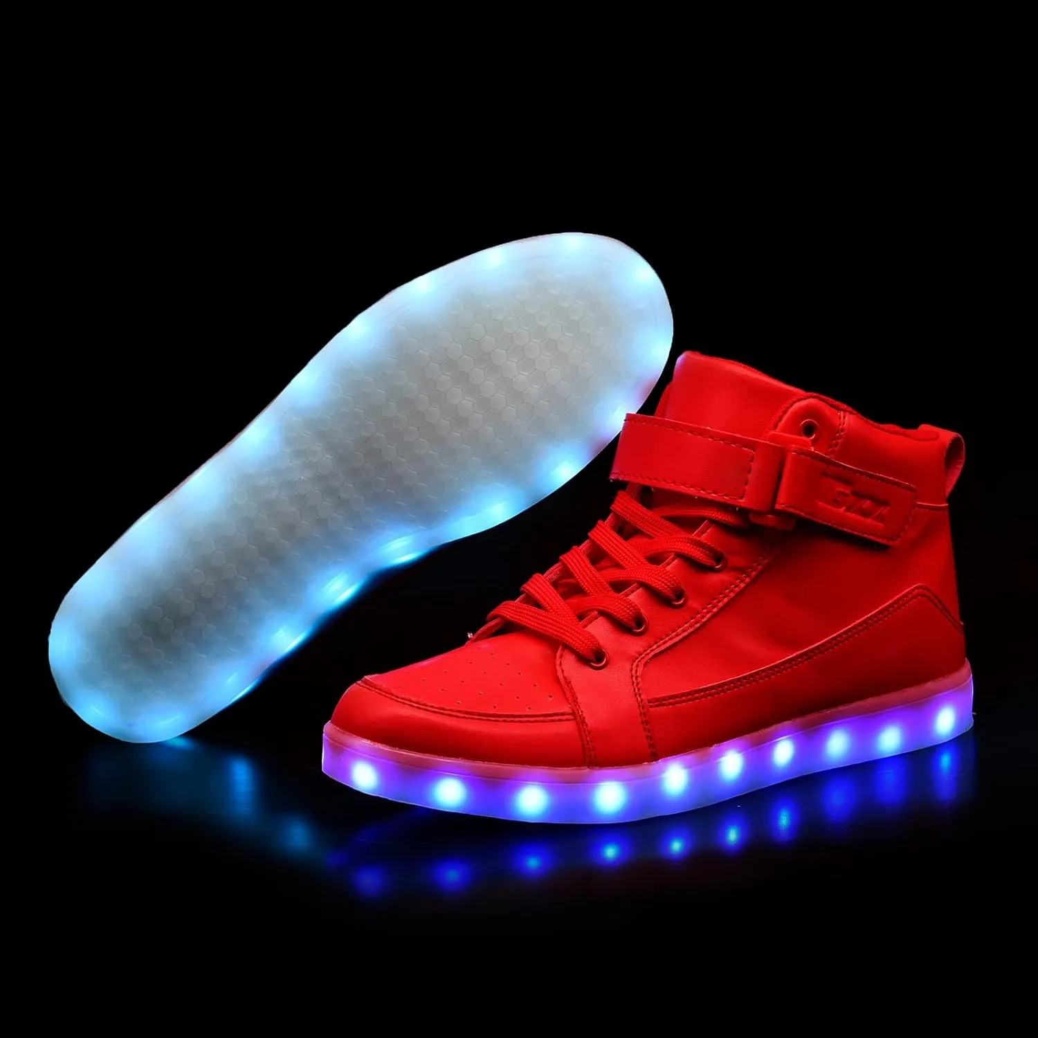 IGxx LED Light Up High Top Sneakers - USB Rechargeable, Glowing, Flashing Shoes for Men, Women & Kids