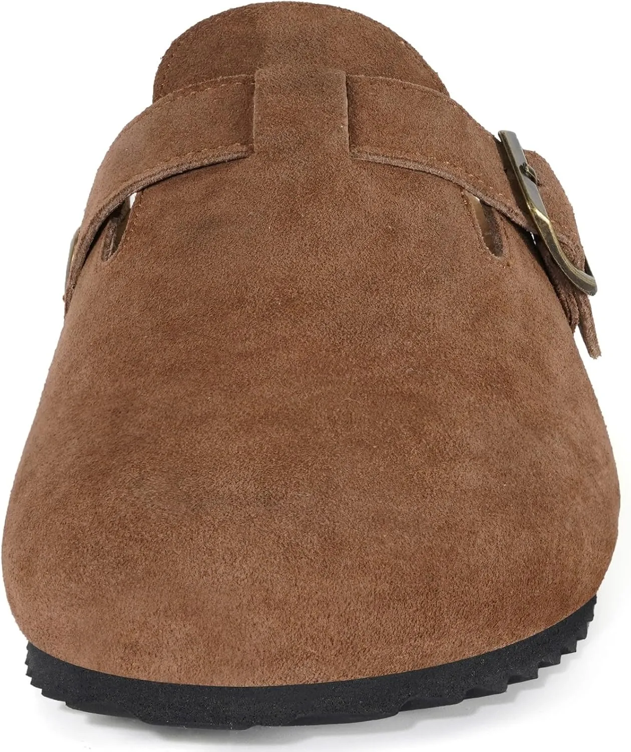 Intini Womens Suede Clogs Mens Leather Mules Cork Footbed Sandals with Arch Support