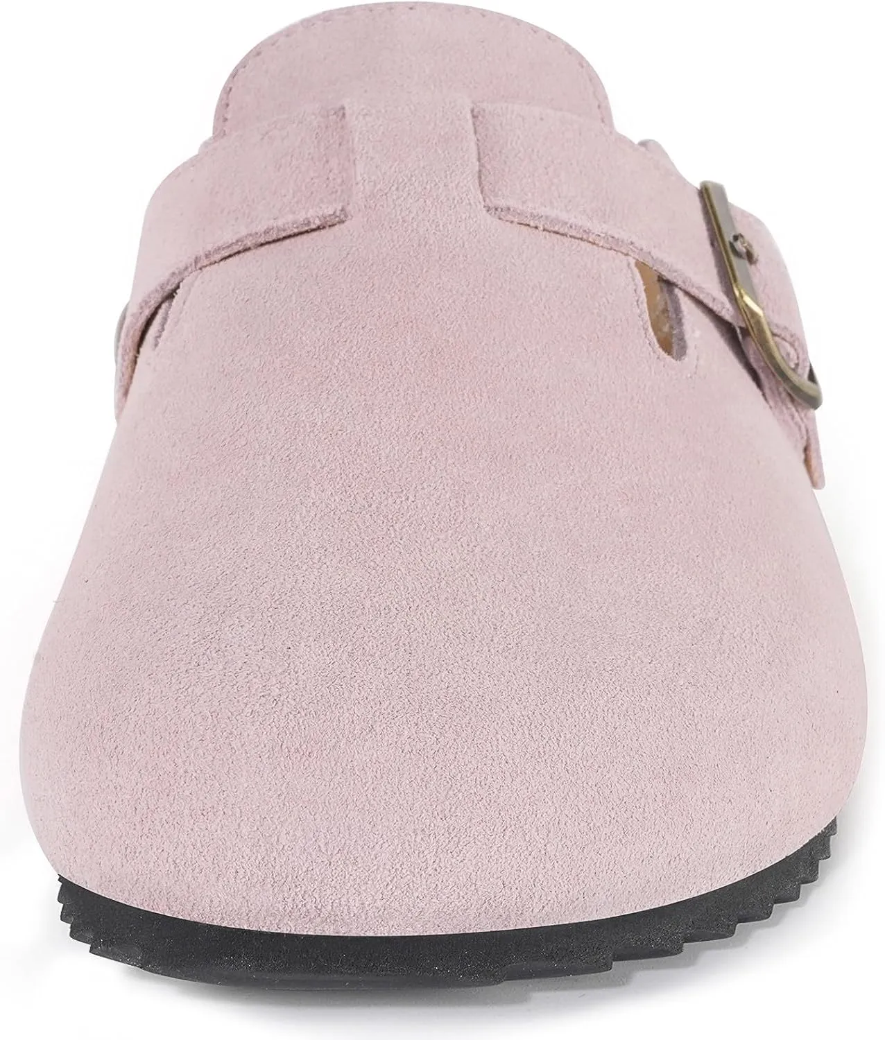 Intini Womens Suede Clogs Mens Leather Mules Cork Footbed Sandals with Arch Support