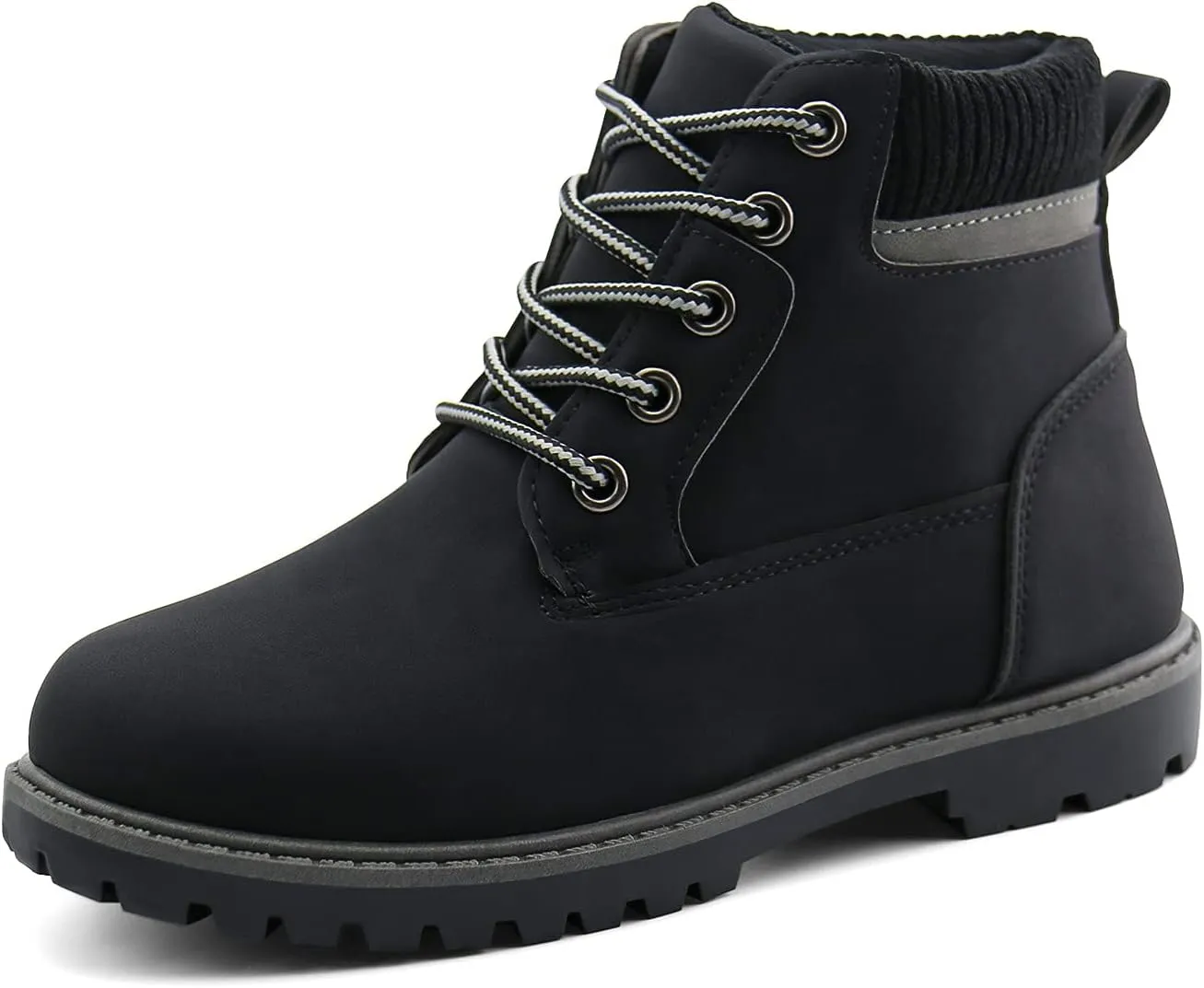 JABASIC Kids Ankle Boots Boys Girls Lace-Up Outdoor Comfort Work Boots