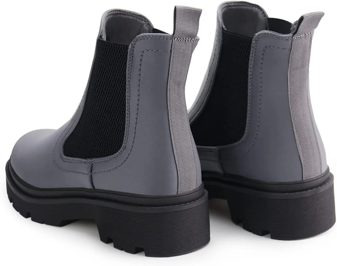 JABASIC Women Chelsea Boots Low Heel Elastic Ankle Boots (10,Army Green)